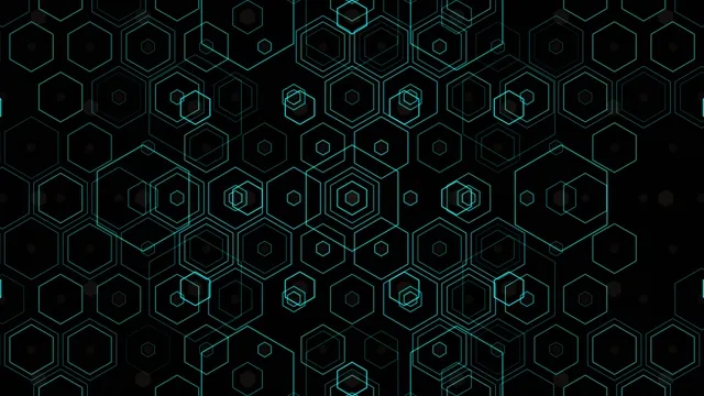 Cyan Hexagon Network Animation 4K