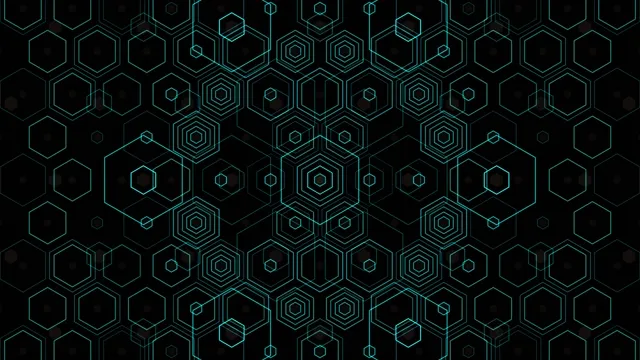 Cyan Hexagon Network Animation - Tech Background