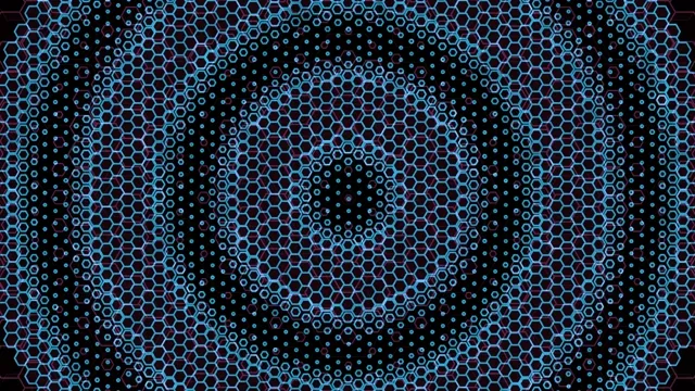 Cyan Hexagon Particles Tech Background Loop