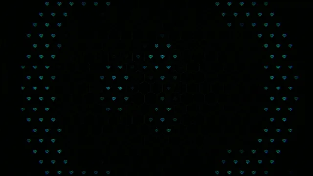 Cyan neon hearts 4K UHD seamless looping background for video creators