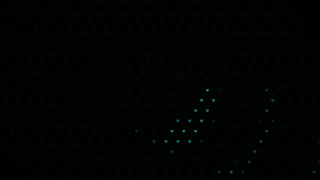 Cyan neon hearts floating 4K UHD widescreen motion background