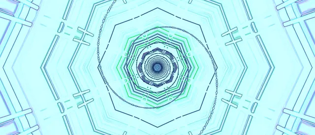 Hình Nền Đường Hầm Neon Xanh Lam 21:9 Ultrawide 60fps VJ Loop PC Laptop