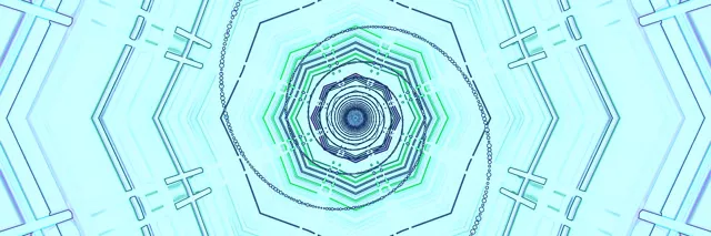 साइबर नियोन टनल ब्लू ग्रीन स्क्रीनसेवर 3:1 ट्रिपल वाइड 60fps VJ Loop