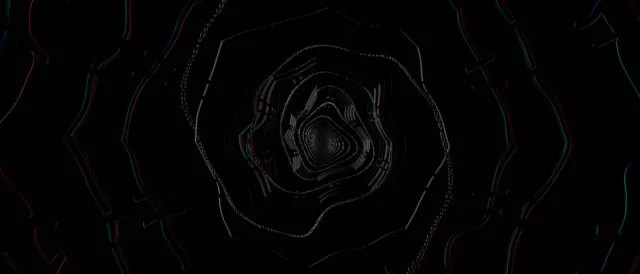 Cyber Tunnel | Blue Black Neon Rings 60fps Screensaver