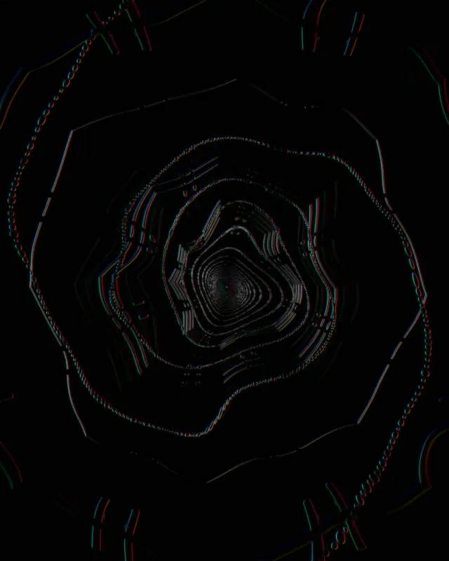 Cyber Tunnel VJ Loop | Neon Rings 60fps