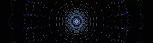 Tmavý Modrý Kosmický Kaleidoskop Tunel - Abstraktný Geometrický VJLoops