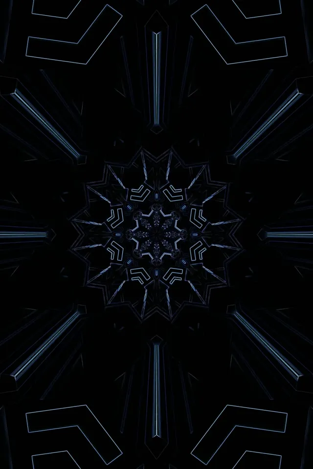 Neon Tunela Fraktal Izar Mandala VJ Loop 2:3 Photo Portrait 60fps Pantaila-babesa