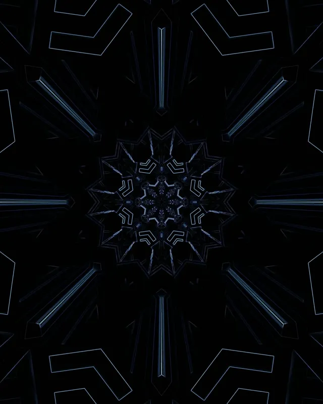 霓虹隧道深蓝分形星 VJLoops 4:5 Instagram 60fps 屏保