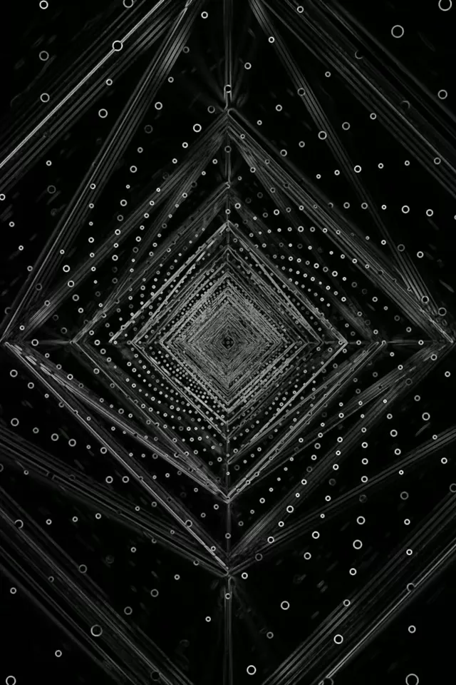 تونل نئون الماس تیره محافظ صفحه ۲:۳ Portrait ۶۰fps VJ Loop رایانه