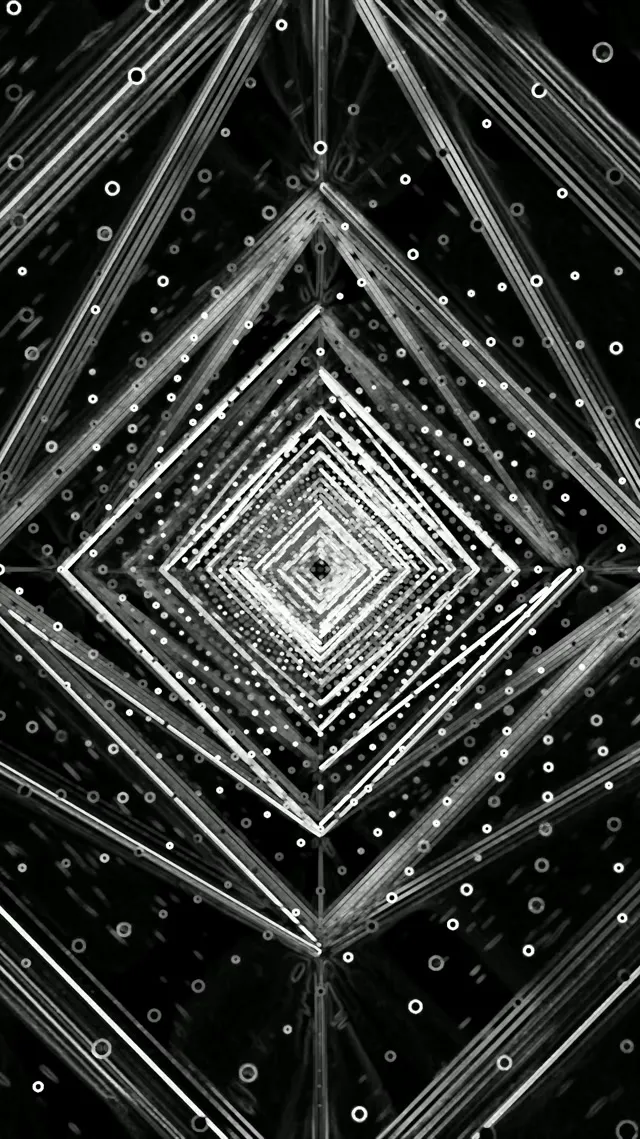 Neonska Tunel Spiralirajući Diamant Vorteks VJ Loop 9:16 Reels 60fps Screensaver