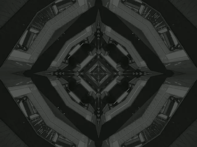 Neon Tunnel Mørk Diamant Kaleidoskop VJ Loop 4:3 Klassisk 60fps Skjermsparer