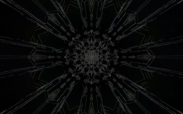 Sötét Geometrikus Neon Alagút Képernyővédő 60fps 16:10 MacBook VJ Loop