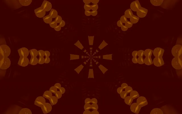 Rav Fraktal Kaleidoskop Neon Tunnel VJ Loop 16:10 MacBook 60fps Pauseskærm