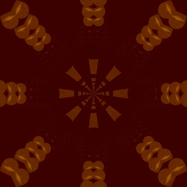 Neon Tunnel Fraktal Kaleidoskop Eksplosion 1:1 Kvadrat 60fps Pauseskærm VJLoops