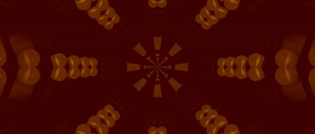 VjLoops Neon Alagút Kaleidoszkóp Borostyán Robbanás 21:9 Ultraszéles 60fps Képernyővédő