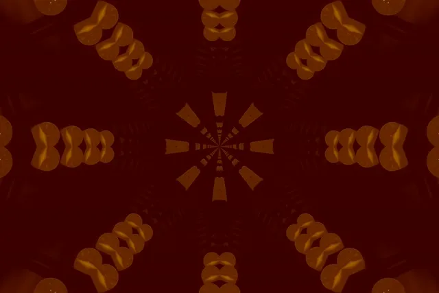 Përshkrues Tunel Neon Fractal Kaleidoscope 3:2 surface 60fps VJ Loop