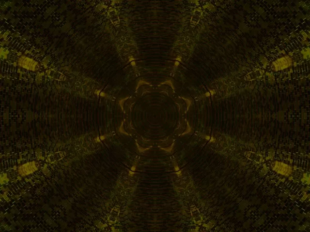 Túnel Neón Calidoscopio Espiral Oliva VJ Loop 4:3 Clásico 60fps Protector de Pantalla