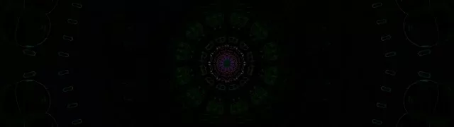 Tumši Zaļais Kaleidoskops Abstraktais VJLoops - Ģeometrisks Mandala Kustības Fons