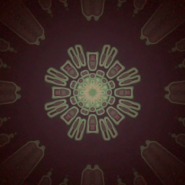 Neon Tünel Karanlık Mandala Radyal Patlaması Ekran Koruyucu 1:1 Kare 60fps Vj Loop