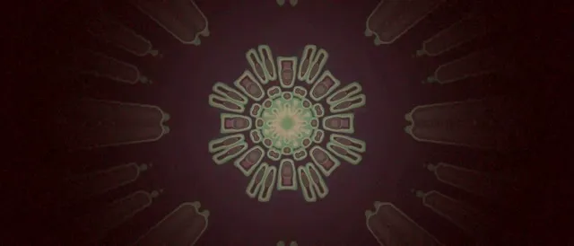 Twnnel Neon Mandala Rheiddiol Bigog 21:9 Ultrawide 60fps Arbedwr Sgrin Dolen Vj