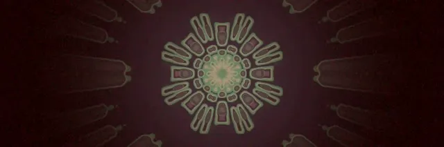 霓虹隧道暗黑曼荼罗径向爆发 3:1 三倍宽屏 60fps 屏保 Vj Loop