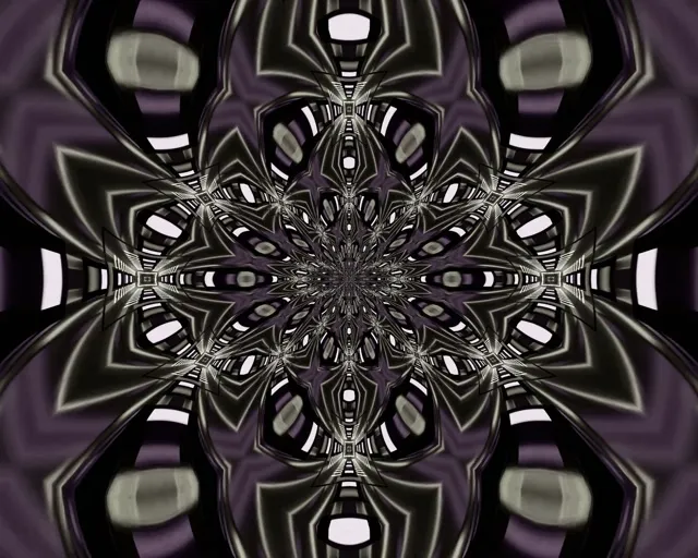 Vj loop Neon Tunnel Dark Kaleidoscope Mandala 5:4 industrial 60fps screensaver