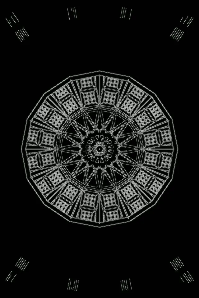 ნეონის გვირაბი ვარსკვლავის მანდალა 2:3 Photo Portrait 60fps Screensaver VJ Loop