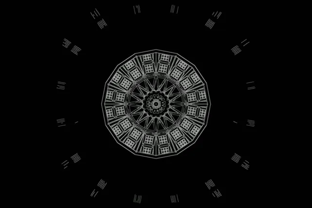 ნეონის გვირაბი მანდალა ვარსკვლავი VJ Loop 3:2 Surface 60fps Screensaver