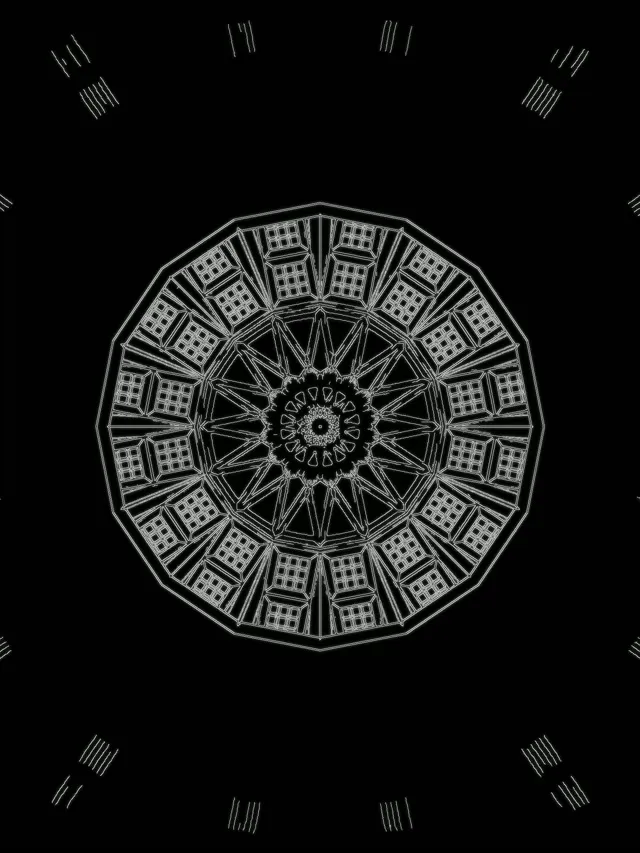 نفق النيون نجمة فراكتال ماندالا VJ Loop 3:4 iPad Portrait 60fps شاشة توقف