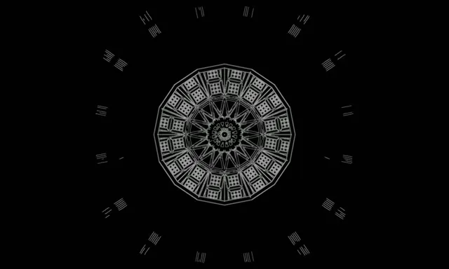 Terowongan Neon Letupan Bintang Kaleidoskop VJ Loop 5:3 Luas 60fps Screensaver