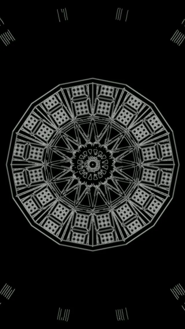 Tunel Neon Mandala Yll Vj Loop 9:16 Reels 60fps Screensaver