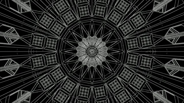 Mandala Escuro Túnel de Neón 4k UHD 60fps Protector de Pantalla VJ Loop