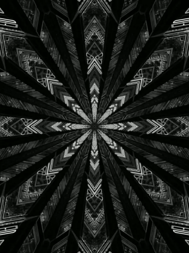 ダーク ネオントンネル マンダラ スクリーンセーバー 3:4 iPadポートレート 60fps VJ Loop