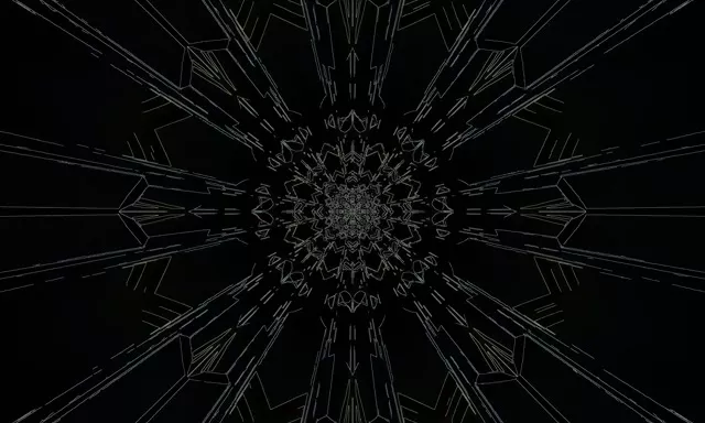 Mørk Neon Tunnel Mandala Pauseskærm 5:3 Wide 60fps VJ Loop