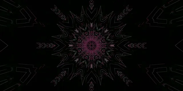 霓虹隧道洋紅碎形萬花筒爆發 VJ Loop 2:1 Univisium 60fps 螢幕保護程式