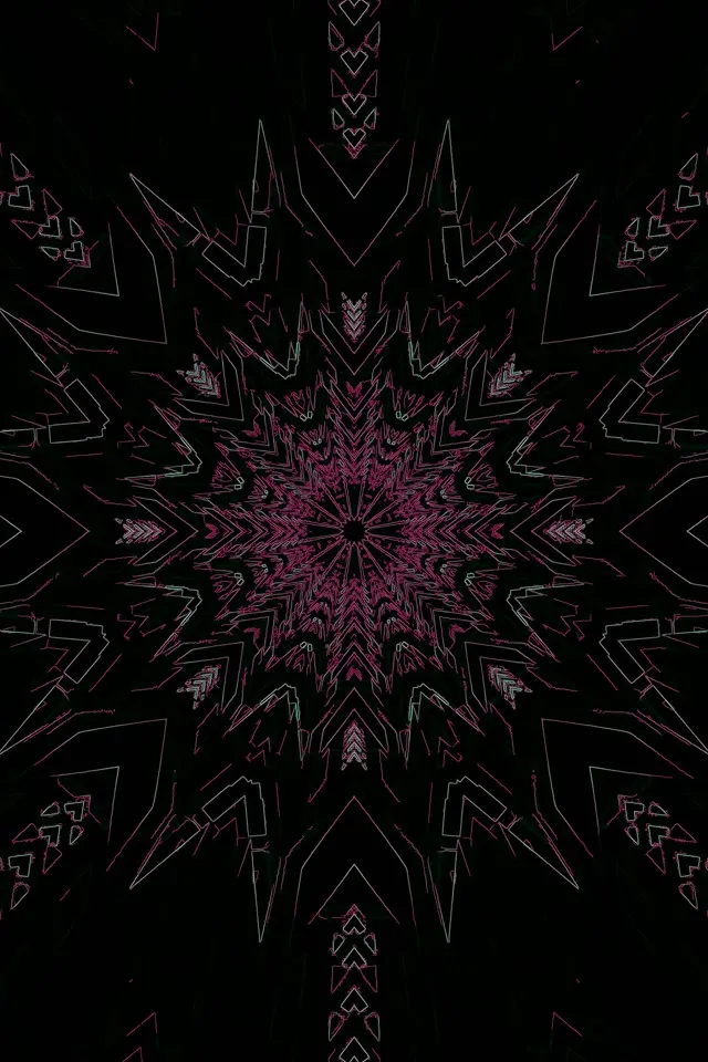 Neoon Tunnel Fraktaal Täht Plahvatus 2:3 Photo Portrait 60fps Ekraanisäästja VJ Loop