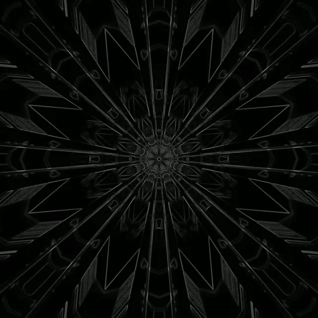 Neon Tünel Karanlık Fraktal Yıldız Patlaması Vj Loop 1:1 Kare 60fps Ekran Koruyucu