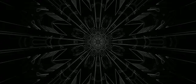 Twnnel Neon Caleidosgop Ffractal Tywyll Ffrwydrad Dolen VJ 21:9 Ultrawide 60fps Arbedwr Sgrin