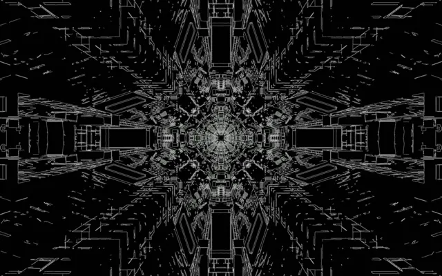 Tunnel Néon Kaléidoscope Fractal VJ Loop 16:10 MacBook 60fps Économiseur d'écran