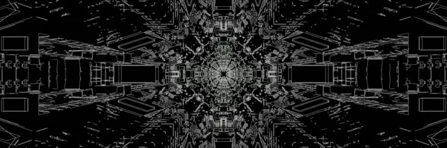 Tunnel Neon Frattale Blueprint Caleidoscopio 3:1 Triple Wide 60fps Screensaver VjLoops