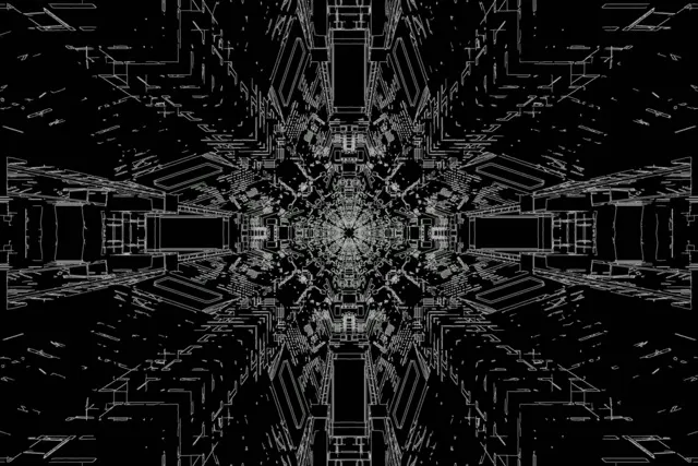 Νέον Τούνελ Φράκταλ Σταυρός Καλειδοσκόπιο Vj Loop 3:2 Surface 60fps Προφύλαξη Οθόνης