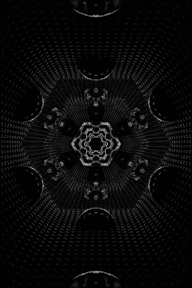Neon Tunnel Dark Hexagon Kaleidoscope Vj Loop 2:3 Photo Portrait 60fps Screensaver
