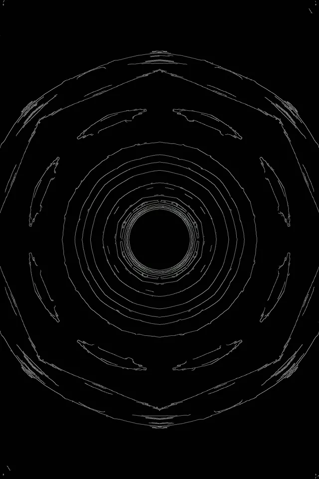 Neon Tunnel Concentric Rings Vj Loop 2:3 Photo Portrait 60fps Screensaver