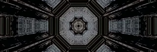 暗黑八角霓虹隧道 3:1 三倍寬 60fps 螢幕保護程式 PC 筆電 VJLoops