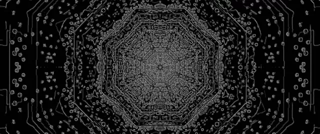 Koyu Sekizgen Neon Tünel 60fps 2.39:1 Cinemascope Ekran Koruyucu VJ Loop PC