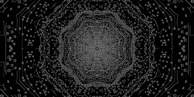 Túnel Neon Octógono Escuro Protector de Pantalla 2:1 Univisium 60fps VJ Loop protector de pantalla pc