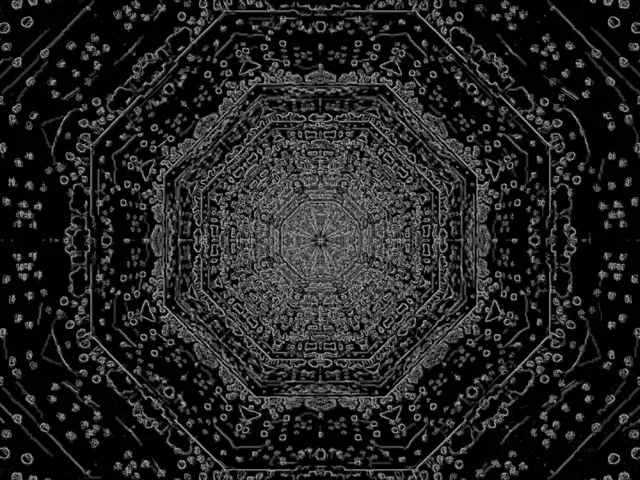 深色八角霓虹隧道螢幕保護程式 4:3 經典 60fps VJ Loop