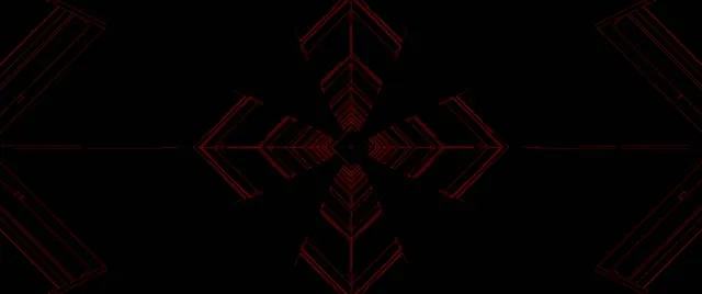 레드 네온 터널 화살표 크로스 VJ Loop 2.39:1 시네마스코프 60fps 스크린세이버