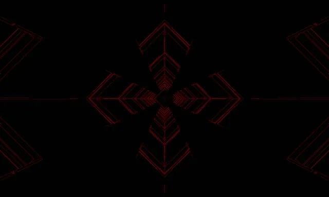 Красный симметричный стрелка неоновый туннель VJLoops 5:3 широкий 60fps заставка