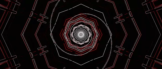 Vj loop Neona Tunelis Sarkanais Astonstūra Vortekss 21:9 Ultrawide 60fps Ekrānsaudzētājs